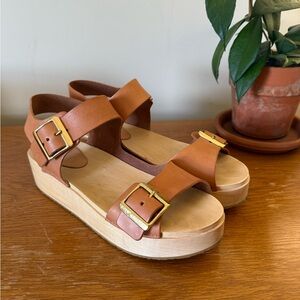 Bryr Platform Clog Sandals in Natural